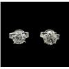 Image 1 : 1.17ctw Diamond Stud Earrings - 14KT White Gold