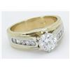 Image 3 : EGL Certified 1.40ctw Diamond Ring - 14K Yellow Gold