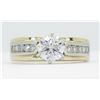 Image 4 : EGL Certified 1.40ctw Diamond Ring - 14K Yellow Gold
