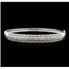 Image 1 : 0.50ctw Diamond Bangle Bracelet - 14KT White Gold