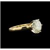 Image 1 : 6.27ct Light Yellow Diamond Solitaire Ring - 18KT Yellow Gold