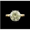 Image 2 : 6.27ct Light Yellow Diamond Solitaire Ring - 18KT Yellow Gold