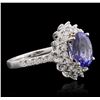 Image 1 : 14KT White and Yellow Gold 2.83ct Tanzanite and Diamond Ring