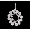 Image 1 : 1.86ctw Diamond Pendant - 18KT White Gold