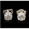 Image 1 : 14KT White Gold 1.53ctw Diamond Stud Earrings