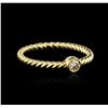 Image 1 : 14KT Yellow Gold 0.09ct Diamond Ring