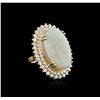 Image 1 : 14KT Yellow Gold 14.73ct Opal and Diamond Ring