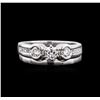 Image 2 : 0.93ctw Diamond Ring and Guard - Platinum