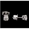 Image 2 : 1.07ctw Diamond Solitaire Earrings - 14KT White Gold