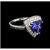 Image 1 : 1.89ct Tanzanite and Diamond Ring - 14KT White Gold