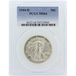 1944-D PCGS MS64 Liberty Walking Half Dollar