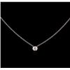 Image 1 : 0.09ct Diamond Necklace - 14KT White Gold