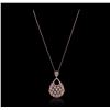 Image 2 : 14KT Rose Gold 2.36ctw Diamond Pendant With Chain