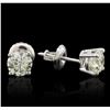Image 2 : 14KT White Gold 1.20ctw Diamond Solitaire Earrings