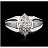 Image 2 : 10KT White Gold 0.25ctw Diamond Ring