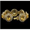 Image 3 : 14KT Yellow Gold 41.72ctw Citrine and Diamond Bracelet