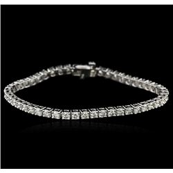 14KT White Gold 5.13ctw Diamond Tennis Bracelet