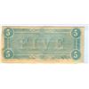 Image 2 : 1864 $5 Confederate States of America Bank Note