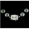 Image 2 : Tahitian Cultured Pearl Necklace with 14KT White Gold Diamond Clasp