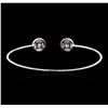 Image 2 : 14KT White Gold 1.16ctw Diamond Bangle Bracelet