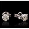 Image 2 : 14KT White Gold 1.30ctw Diamond Stud Earrings