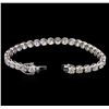 Image 3 : 10.00ctw Diamond Tennis Bracelet - 18KT White Gold