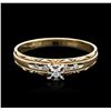 Image 2 : 10KT Two-Tone Gold 0.03ctw Diamond Ring