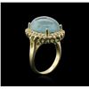 Image 3 : 14KT Yellow Gold 13.35ct Aquamarine and Diamond Ring