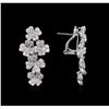 Image 2 : 4.04ctw Diamond Earrings - 18KT White Gold