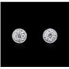 Image 1 : 14KT White Gold 2.14ctw Diamond Stud Earrings