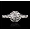 Image 1 : 14KT White Gold 0.79ctw Diamond Ring