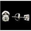 Image 2 : 1.23ctw Diamond Stud Earrings - 14KT White Gold