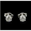Image 1 : 1.20ctw Diamond Stud Earrings - 14KT White Gold