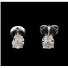 Image 1 : 0.85ctw Diamond Solitaire Earrings - 14KT White Gold