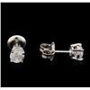Image 2 : 0.85ctw Diamond Solitaire Earrings - 14KT White Gold