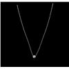 Image 2 : 14KT White Gold 0.30ct Diamond Solitaire Necklace