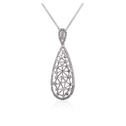 14KT White Gold 1.72ctw Diamond Pendant With Chain