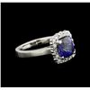 Image 1 : 2.62ct Tanzanite and Diamond Ring - 14KT White Gold