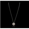 Image 2 : 14KT Two-Tone Gold 2.19ctw Diamond Pendant With Chain