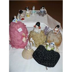Assorted China Pin Cushion Dolls