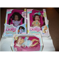 Dolly Surprise Dolls in box (2)and L'il One Day Old in box w/ arm band