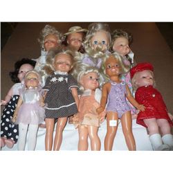Lot of vinyl dolls (10)