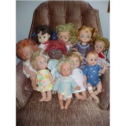 Assorted Plastic Head Dolls (10)