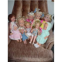 Lot of vinyl /plastic dolls (10)