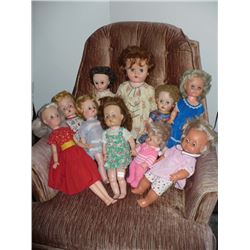 Assorted Vinyl Head Dolls (10)