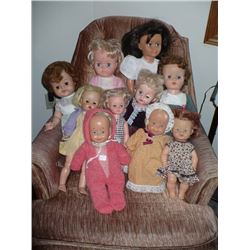 Assorted Dolls vinyl/plastic (10)