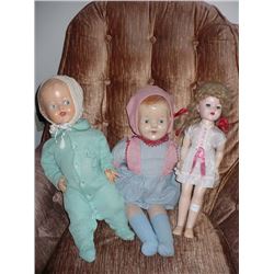 Composition & Hard Plastic Dolls (3)