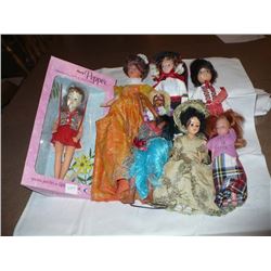 Group of 6 dolls