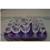 Image 1 : Selection of signed Webb and Corbett crystal stemware "Georgian" including seven champagne, nine jui