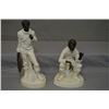 Image 1 : Two MInton bronze and china figures including "Traveler's Tales" MS1 and "The Fisherman" MS13